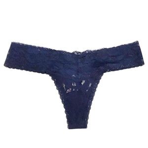 VS Navy Lace Thong Panty